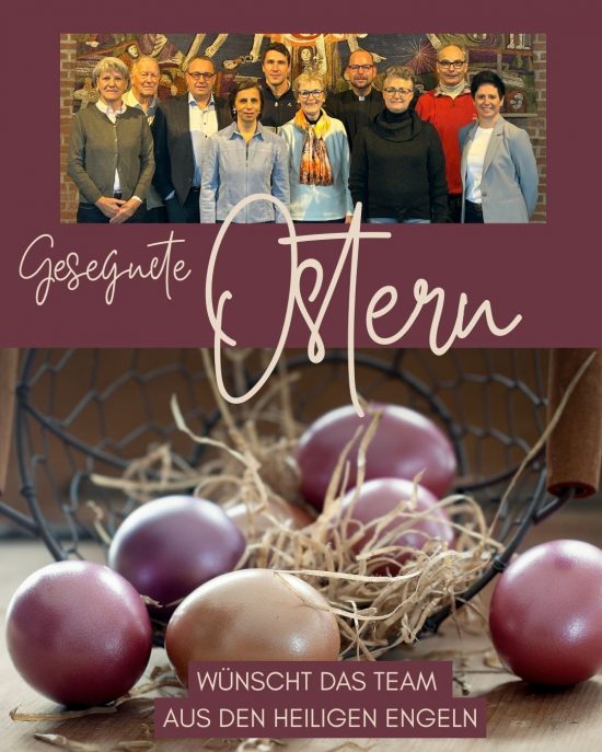 Burgunder Beige Traditionell Ostern EASTER WhatsApp Karte2